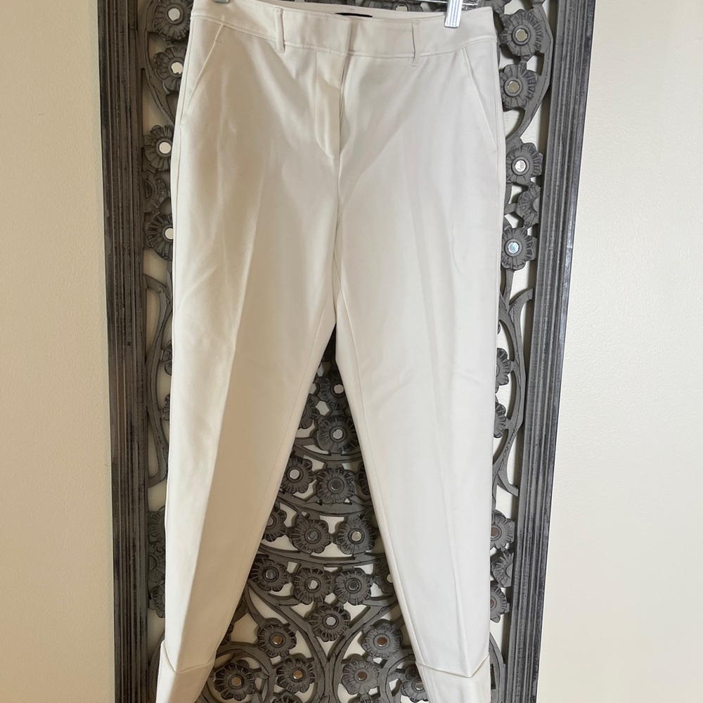 White House Black Market Cream Ankle Pants